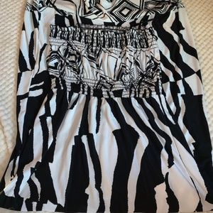 Black and White Absract Dress